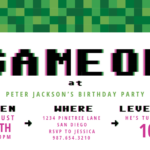 Downloadable Free Printable Video Game Party Invitation Template Free