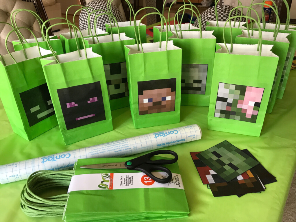 Easy Minecraft Diy Favor Bags