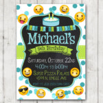 Emoji Birthday Invitation Girl Emoji Invitation Digital Boy Emoji Party