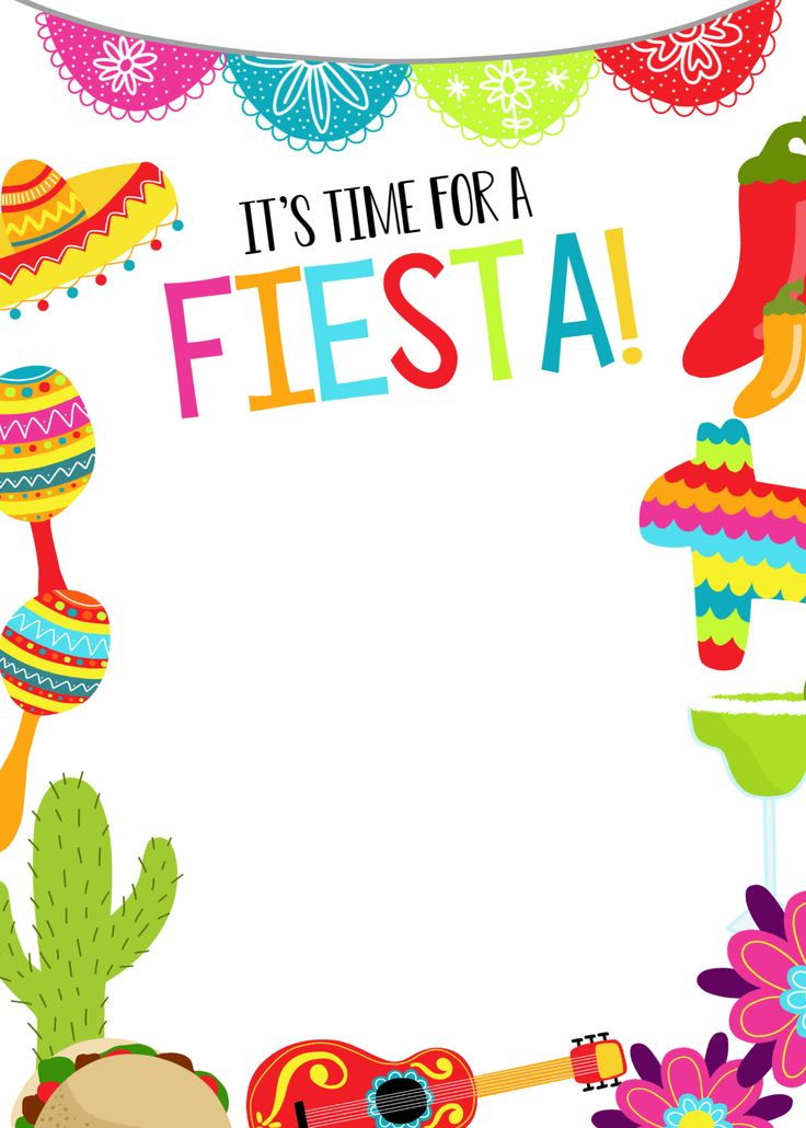 Fiesta Party Invitations Mexican Party Invitation Mexican Party 