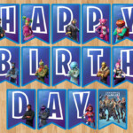 Fortnite Birthday Banner Fortnite Flag Pennant Party Badge Bunting