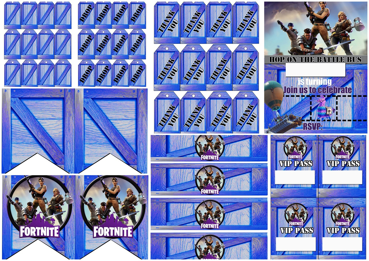 Fortnite Pary Free Printable Mini Kit Oh My Fiesta For Geeks