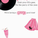 Free 50 s Grease Theme Invitation With Instructions To Personalize