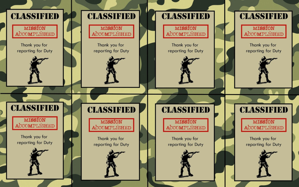 Free Army Party Printables Printable Templates