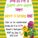 Free Barney Birthday Party Invitations Templates FREE PRINTABLE TEMPLATES