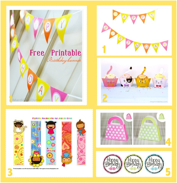 FREE Birthday Decoration Printables For Children s Birthday Parties