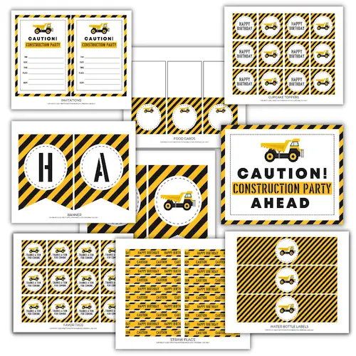 Free Construction Party Printables