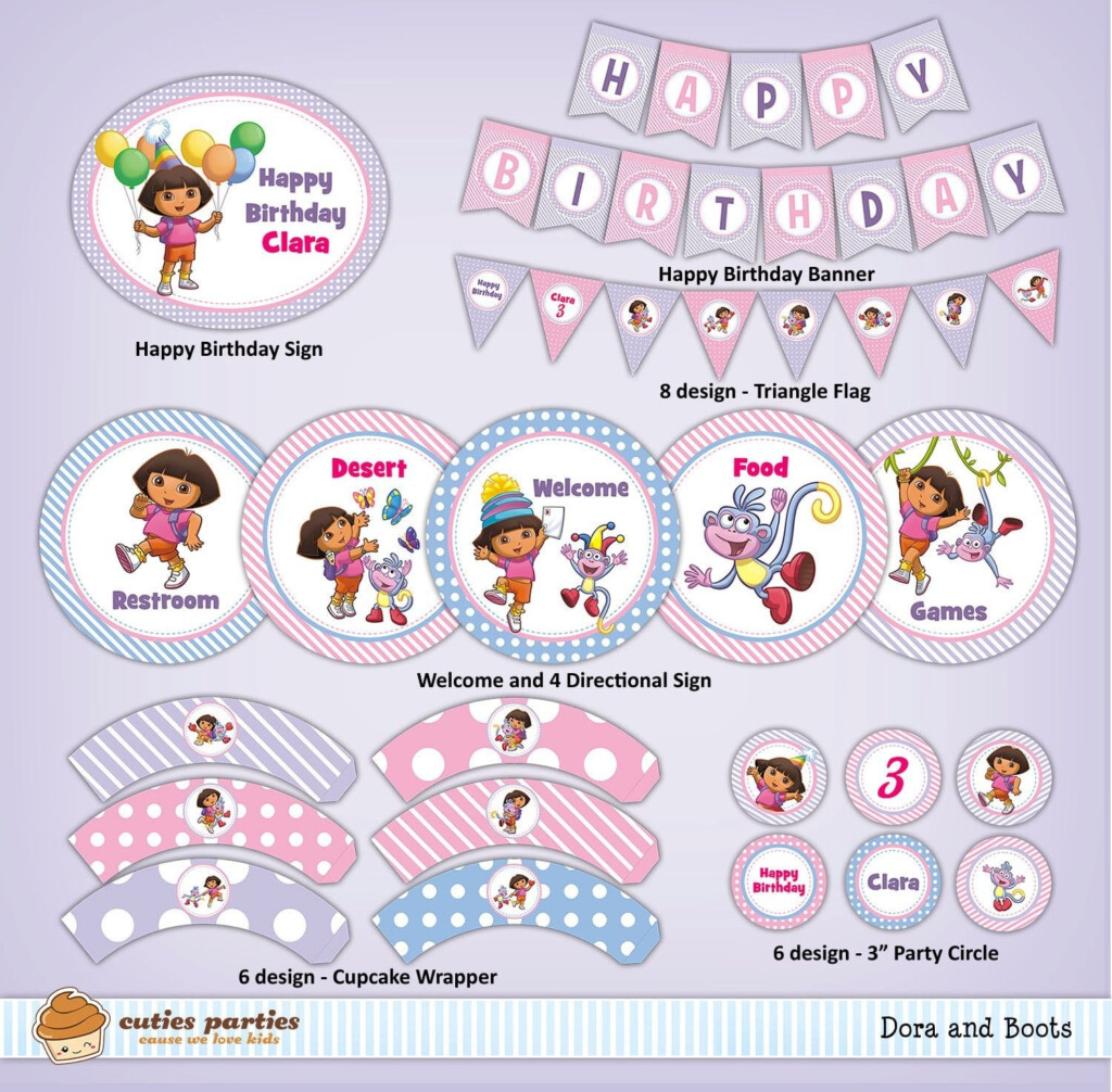 Free Dora Party Printables Printable Templates