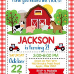 FREE Farm Party Invitation Template Printable Farm Animals Birthday