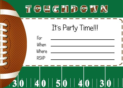 FREE Football Party Printables From By Invitation Only DIY Football 