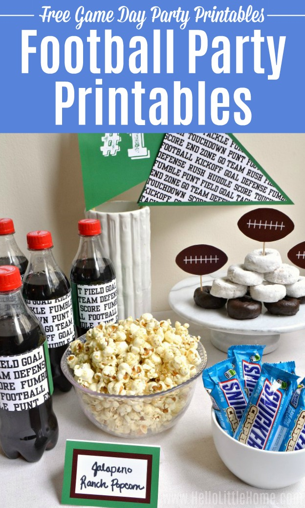 Free Football Party Printables Hello Little Home