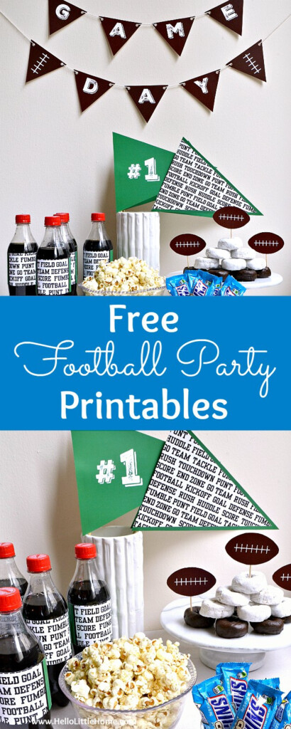 Free Football Themed Party Printables