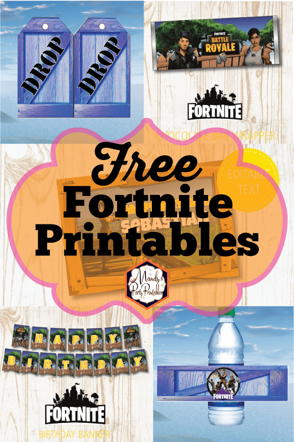 Free Fortnite Birthday Party Printables