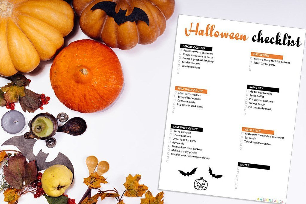 Free Halloween Checklist That Will Keep You Organized