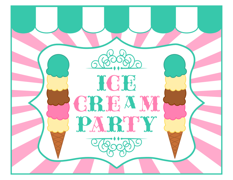 FREE Ice Cream Party Printables From Printabelle Perfect For Summer 