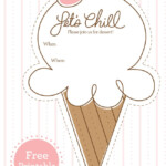 FREE Ice Cream Party Printables Social Invitation Decoration Templates