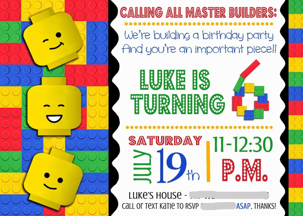 Free Lego Party Printables Google Search Lego Party Invitations 