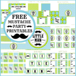 FREE Little Man Mustache Bash Party Printables From Printabelle Catch