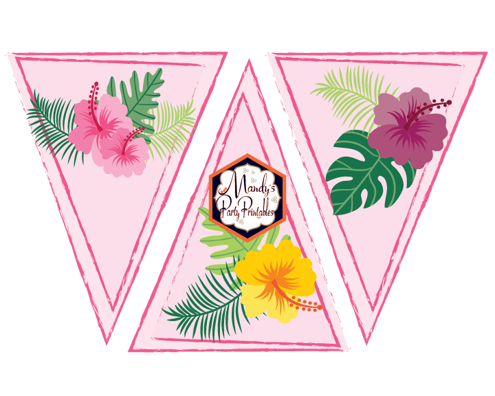 Free Luau Floral Party Printables Mandy s Party Printables Hawaiian 