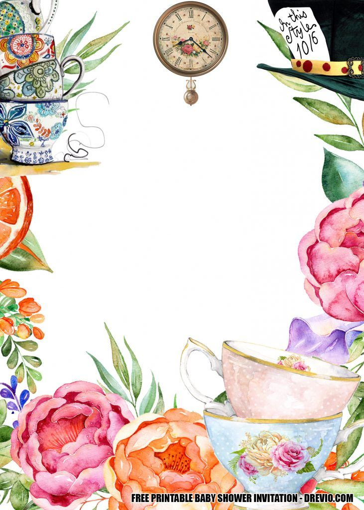 Tea Party Cards Printable - Printable Party