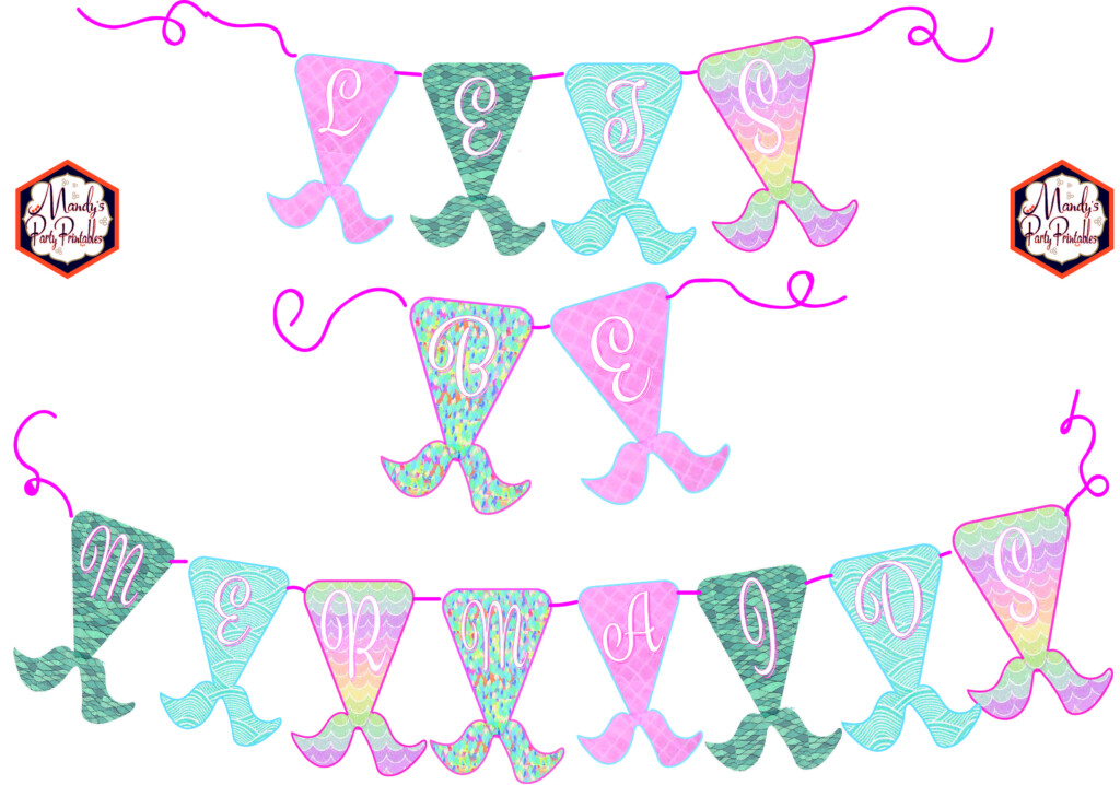 Free Mermaid Birthday Party Printables Mandy s Party Printables 