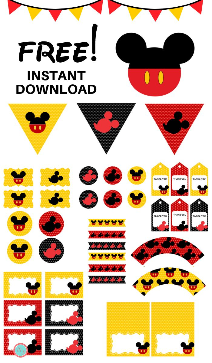 FREE Mickey Mouse Party Printables Magical Printable Mickey Mouse