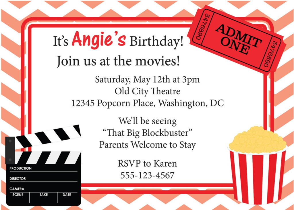 Free Movie Ticket Invitation Template Free