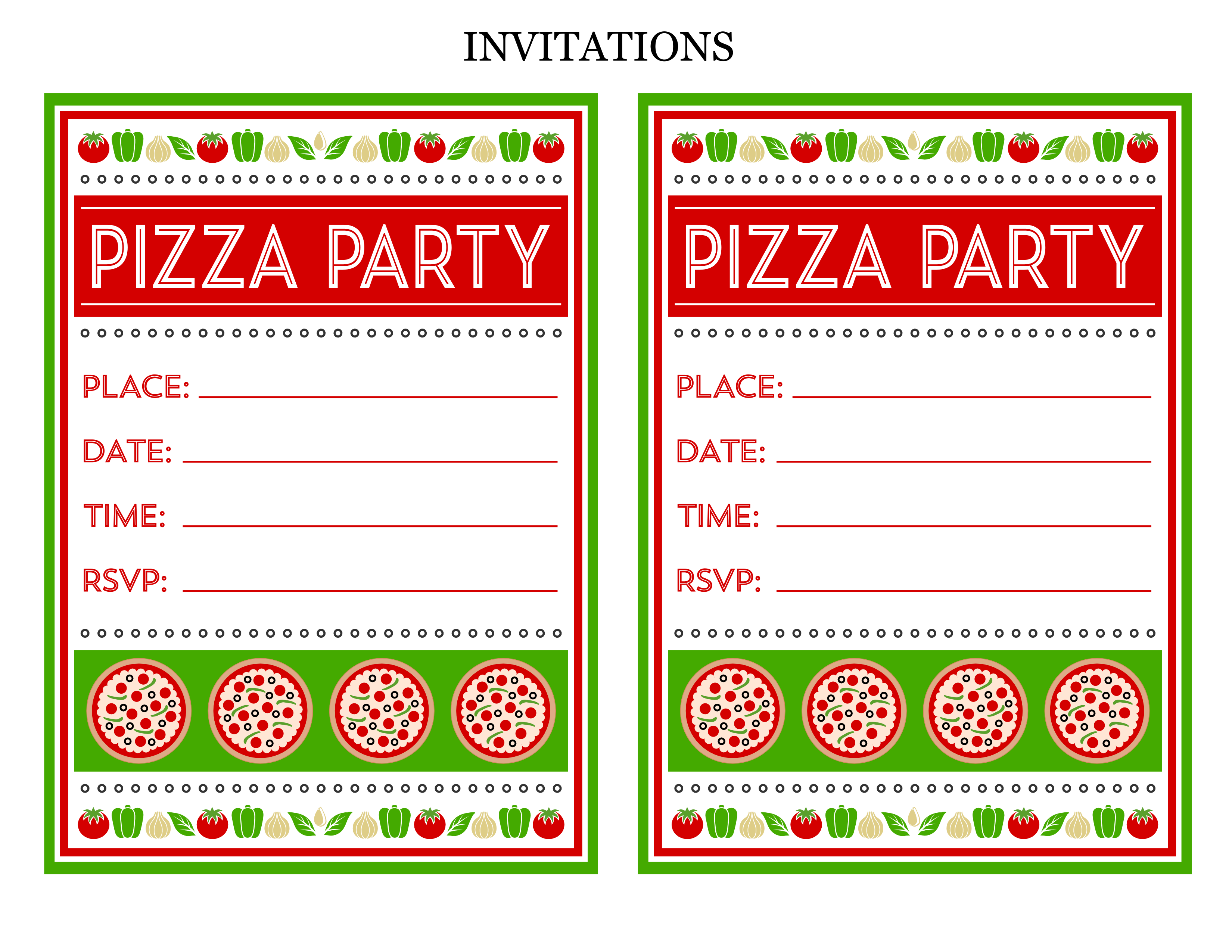 Free Pizza Party Printables From Printabelle Catch My Party