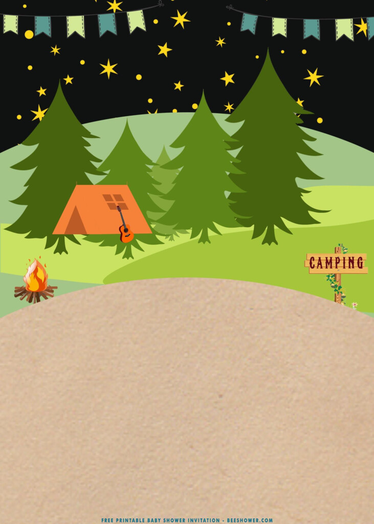  FREE Printable Backyard Camping Birthday Party Invitation Templat 