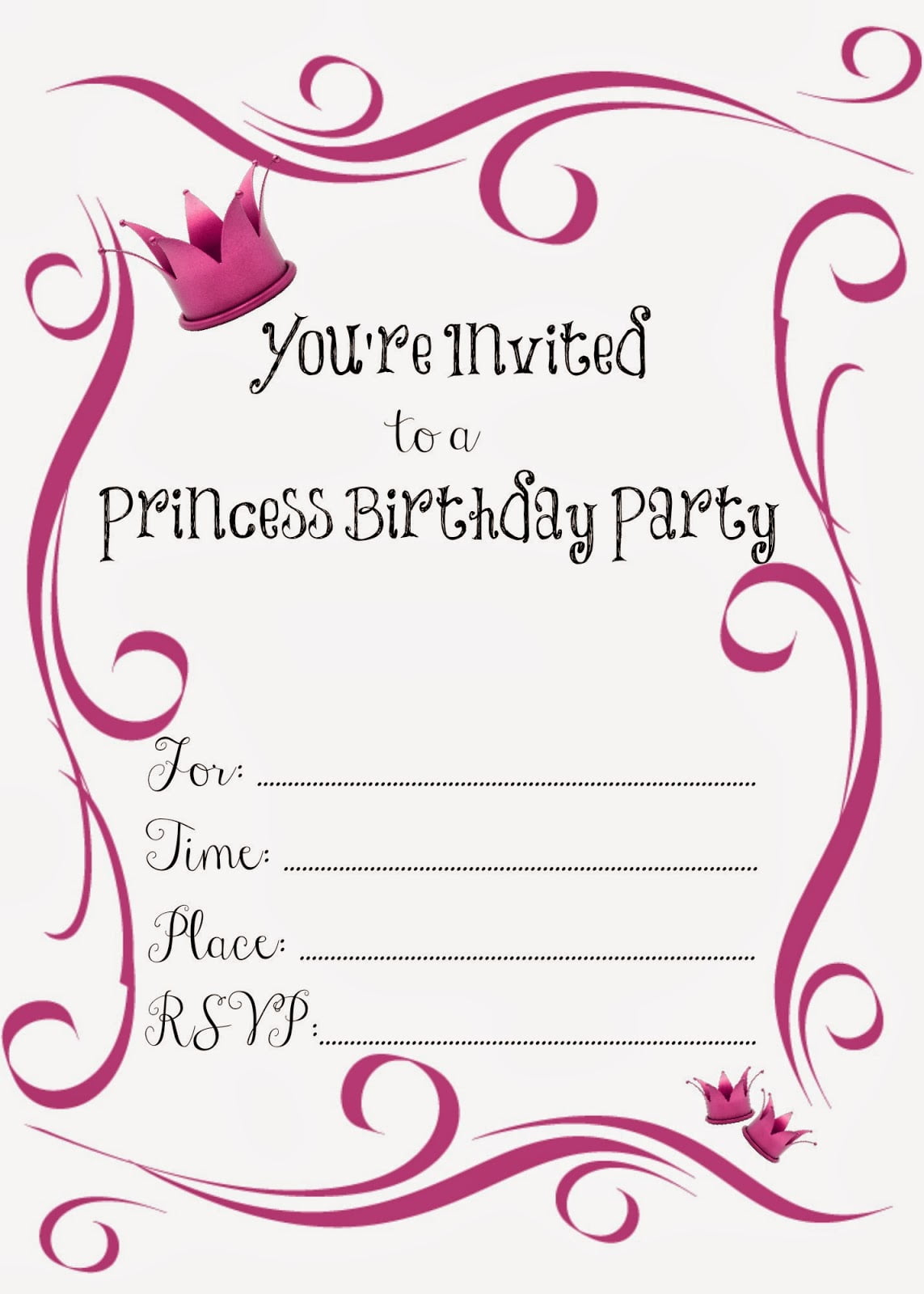 Free Printable Birthday Invite Design Bagvania FREE Printable 