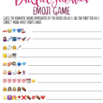 Free Printable Bridal Shower Name The Emoji Game