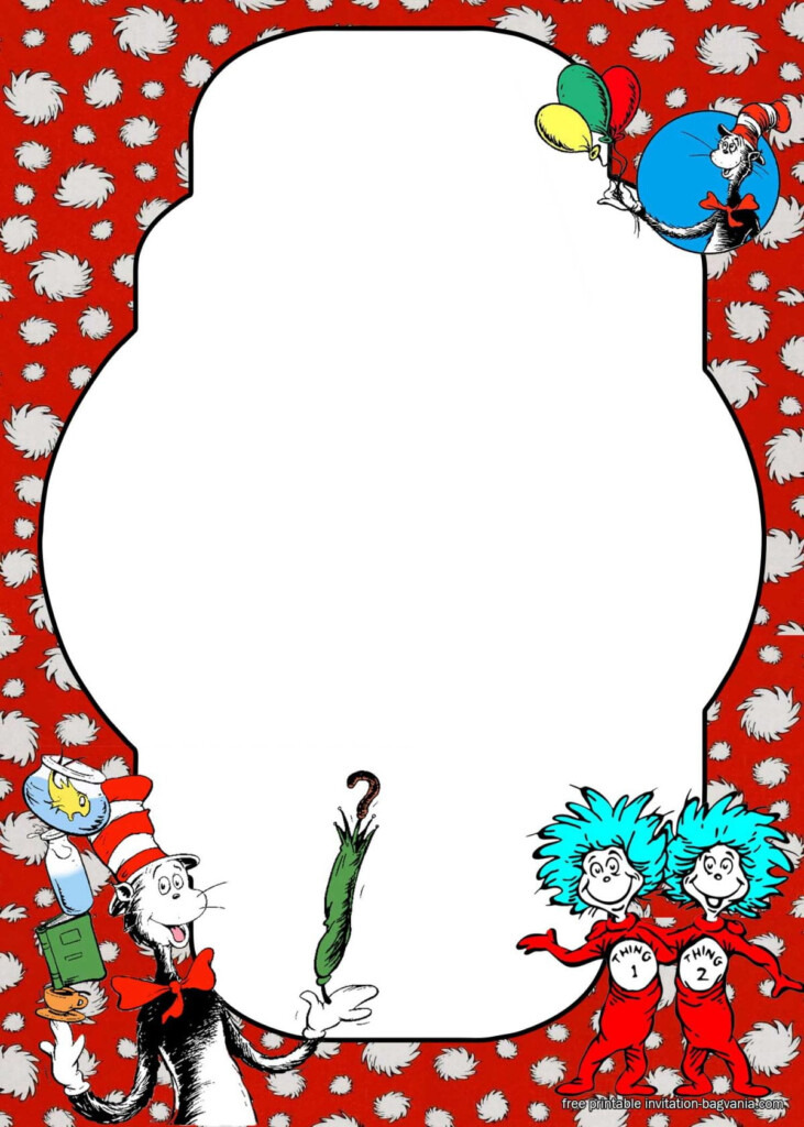 FREE Printable Dr Seuss Birthday Invitation Templates FREE Printable 