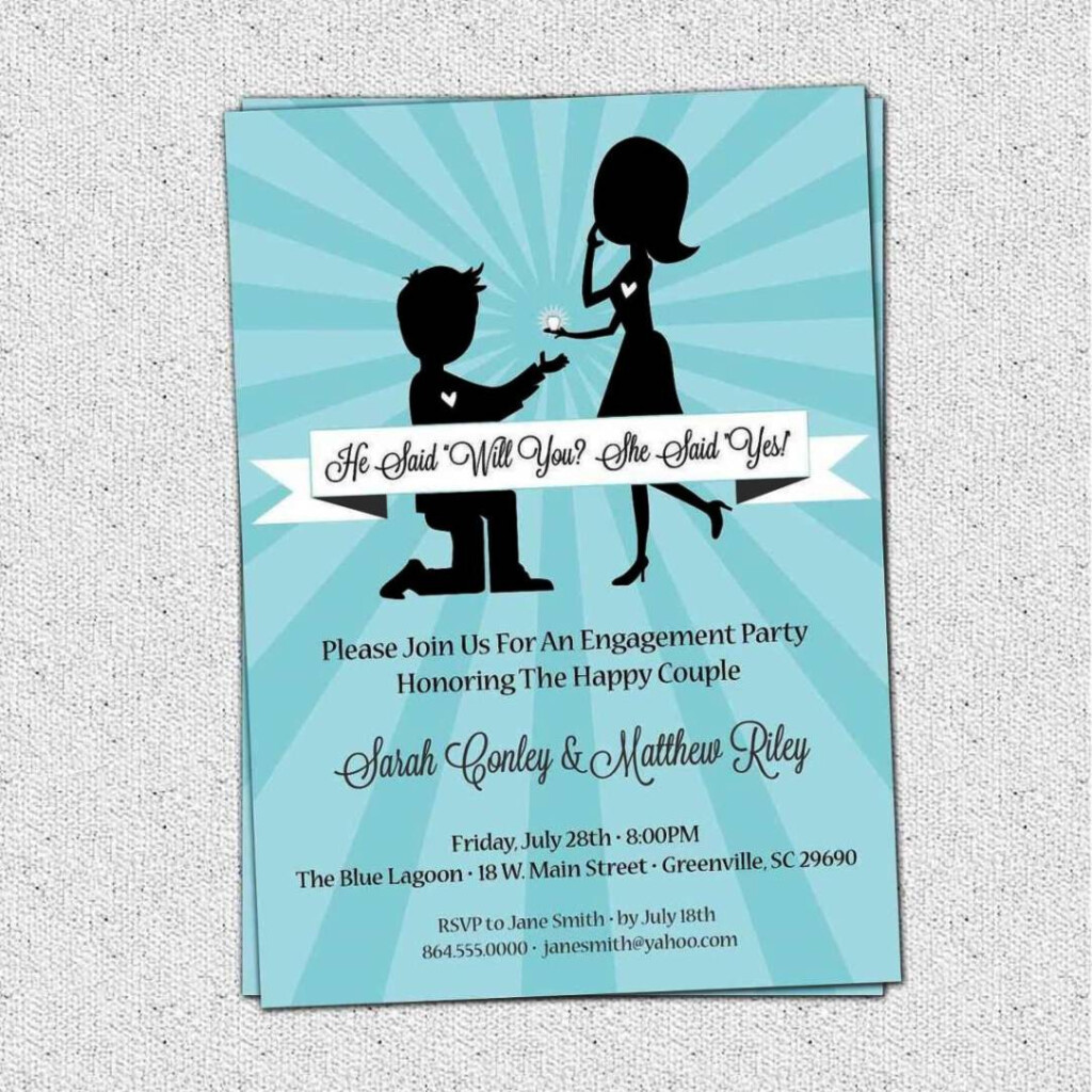 Free Printable Engagement Party Invitations Templates 