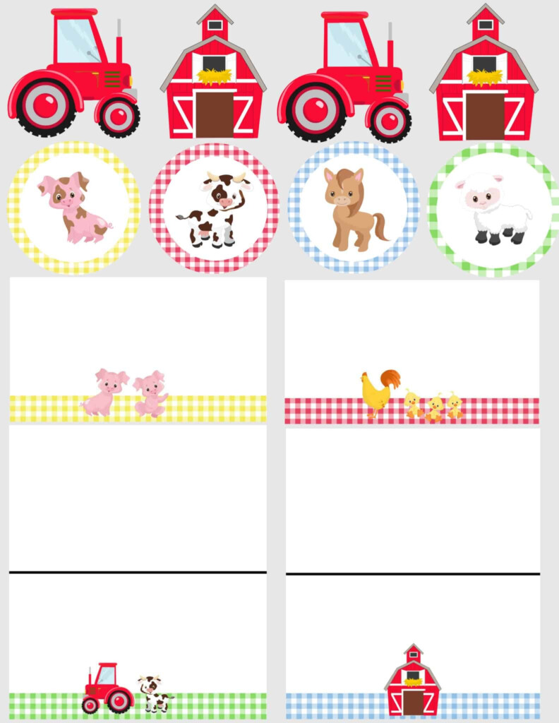 Free Printable Farm Party Labels Printable Templates