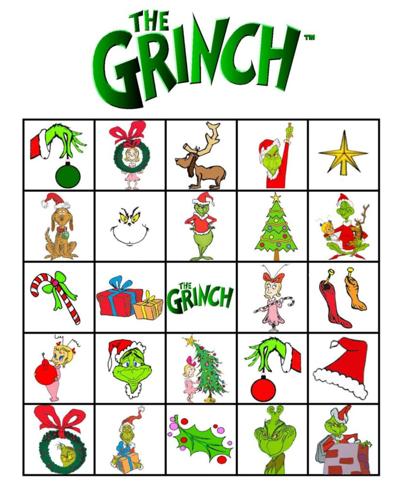 Free Printable Grinch Bingo School Christmas Party Printable Bingo 