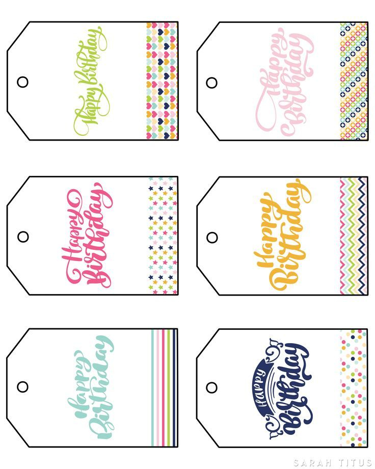 Free Printable Happy Birthday Gift Tags Happy Birthday Gifts Gift 