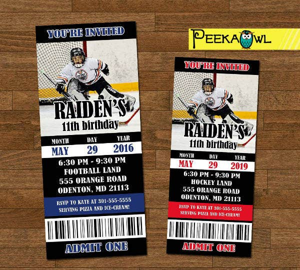 Free Printable Hockey Ticket Template Printable Free Templates