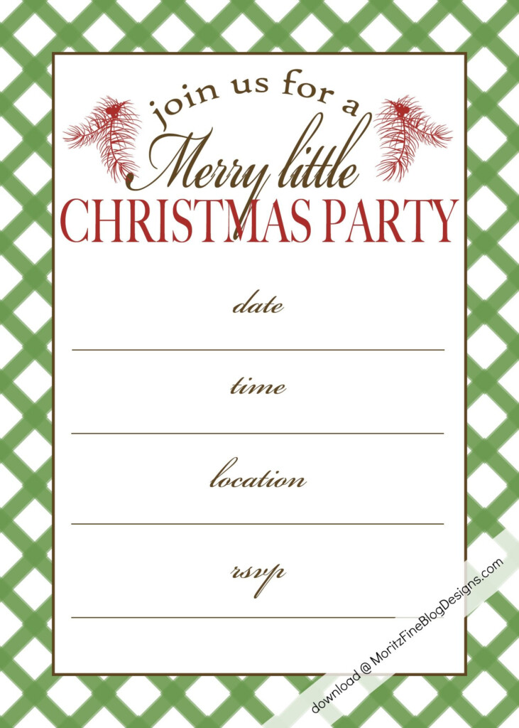 Free Printable Holiday Party Invite Template