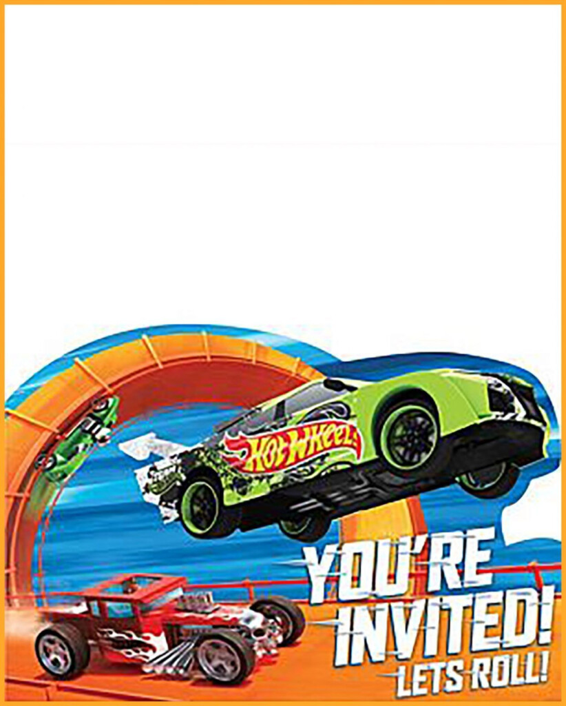 Free Printable Hot Wheels Invitation Templates For Download Hot 