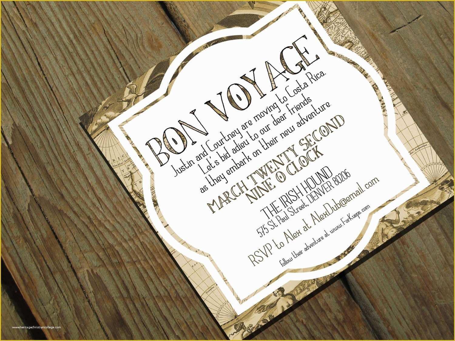 Free Printable Invitation Templates Going Away Party Of Bon Voyage 