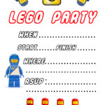 Free Printable LEGO Birthday Party Invitations U Me And The Kids