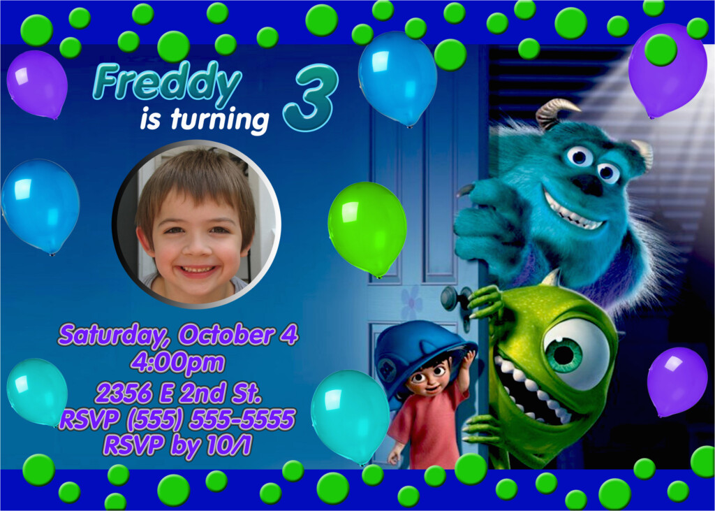 Free Printable Monsters Inc Birthday Invitations BirthdayBuzz