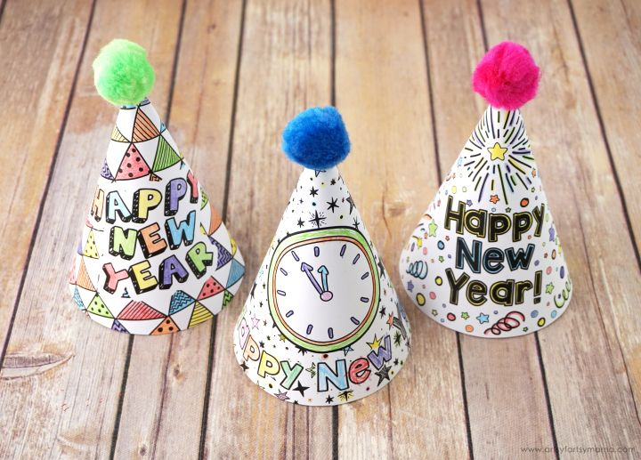 Free Printable New Year s Eve Party Hats Kids New Years Eve New Year 