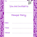 Free Printable Pamper Party Invitations