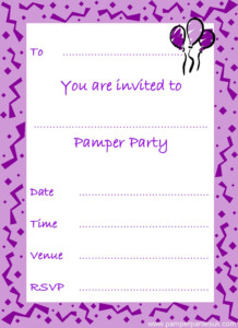 Free Printable Pamper Party Invitations - Printable Party