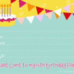 Free Printable Party Invitations Free Printable Invite For A 5th