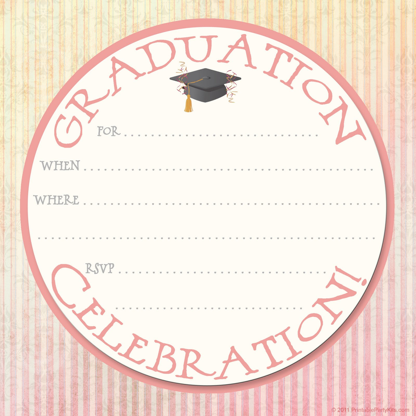 Free Printable Party Invitations Graduation Party Announcement Design
