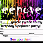 Free Printable Slumber Party Invitations Girls Zebra