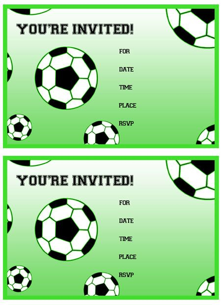 Free Printable Soccer Birthday Party Invitations From PrintableTreats