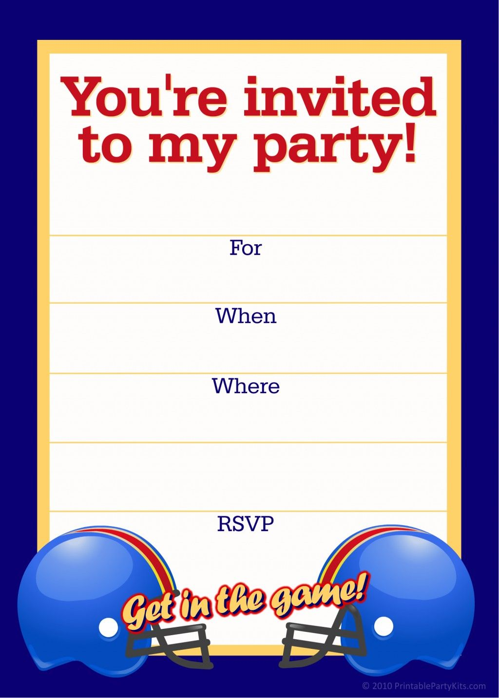 Free Printable Sports Birthday Party Invitations Templates Party 